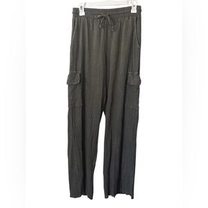 Maronie Mineral Wash Wide Leg Green\Gray Cargo Pants Size M